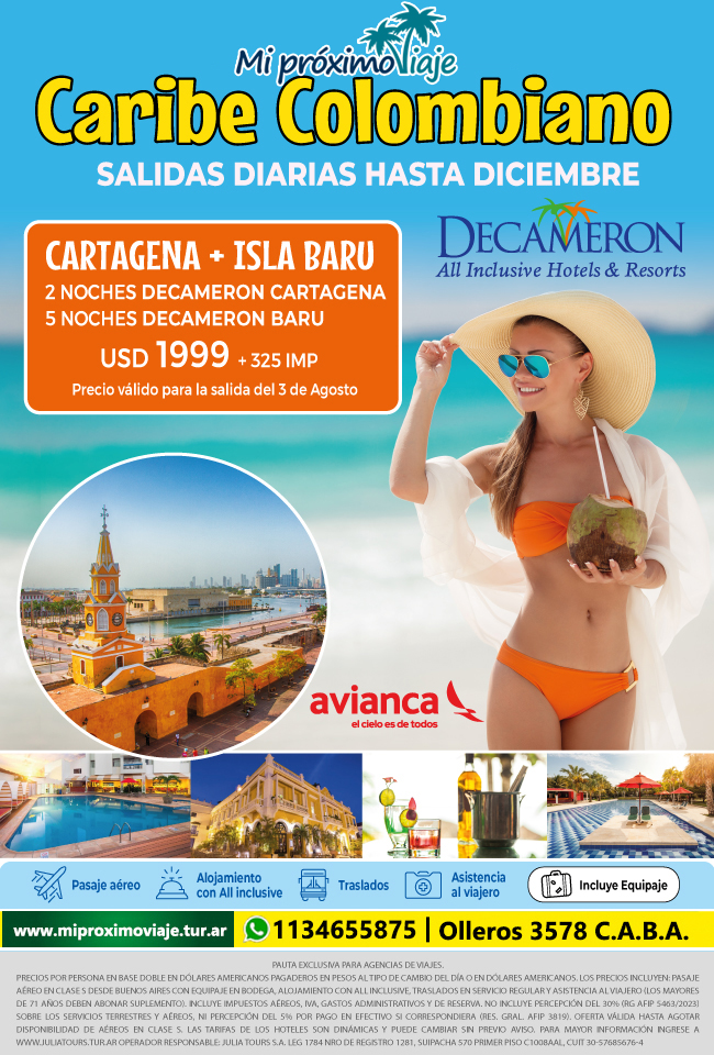 CARIBE COLOMBIANO - SALIDAS DIARIAS hasta DICIEMBRE !